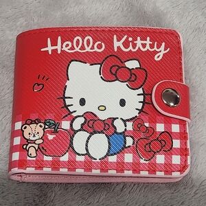 Hello Kitty Red and White Checkered Wallet